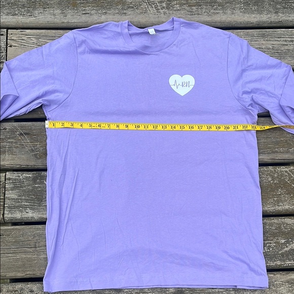 NWOT lubdub RN Lavender Long Sleeve Tee XL - Picture 5 of 7